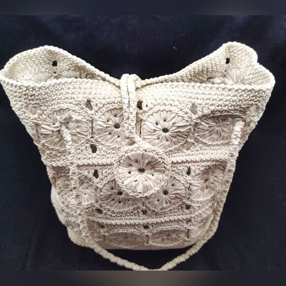 Handmade Crochet Tote Boho Bag - Picture 2 of 12